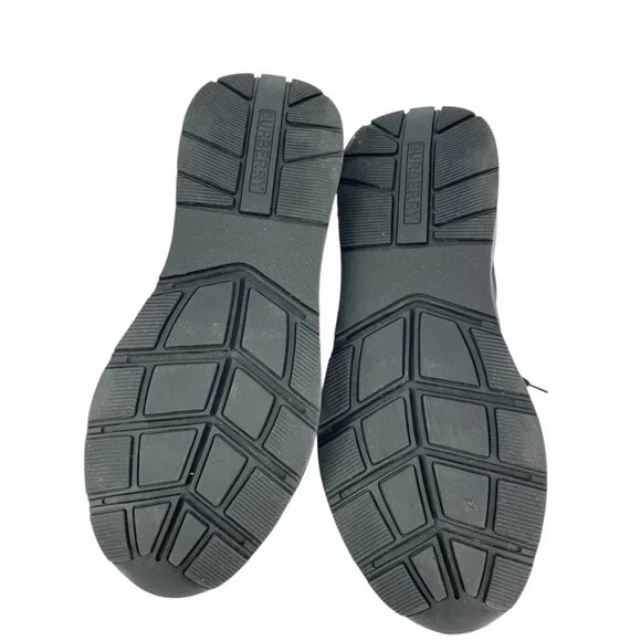 BURBERRY Black Rubber Ramsey Check Men Sneakers Made in Italy Marked as 45 -12US